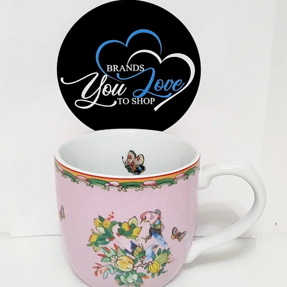 NEW Williams Sonoma Famille Rose Mug 16.9 OZ Porcelain Easter Spring